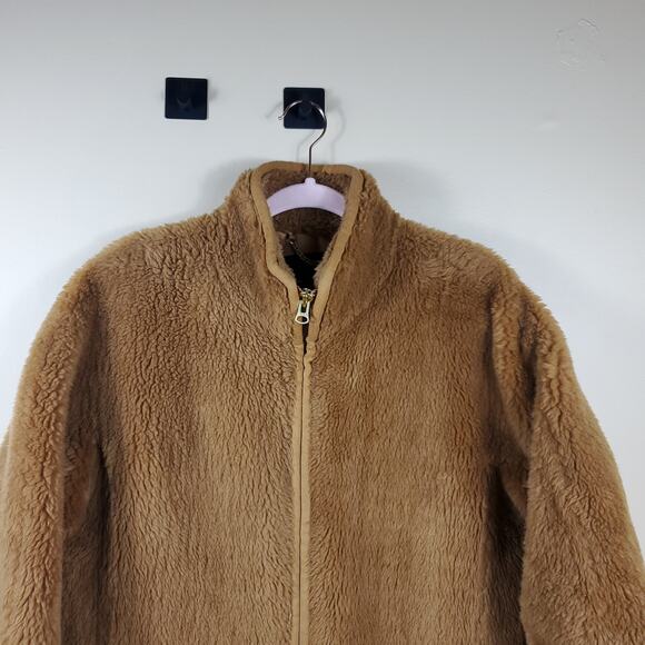 J. Crew Zip-up plush fleece coat in Camel Size S - Picture 2 of 12